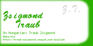 zsigmond traub business card